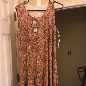 Style & Co. Orange Womens Size large Paisley Print